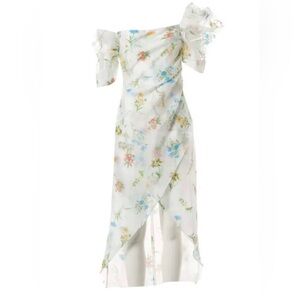 Rejina Pyo New Layla Organza Floral Cold Shoulder Dress Vestaire Collection